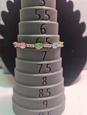 Multicolor Gemstone Halo Bracelet - 18k Gold Filled